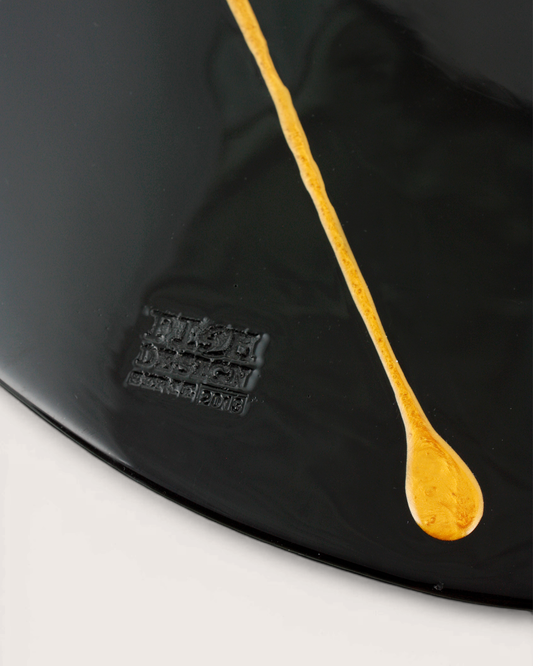 Set di 2 tovagliette Table-Mates nere con decori oro – Gaetano Pesce per Fish Design