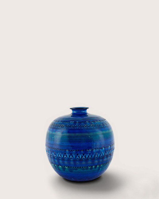 Vaso sferico Rimini Blu – Aldo Londi per Flavia Montelupo / Bitossi