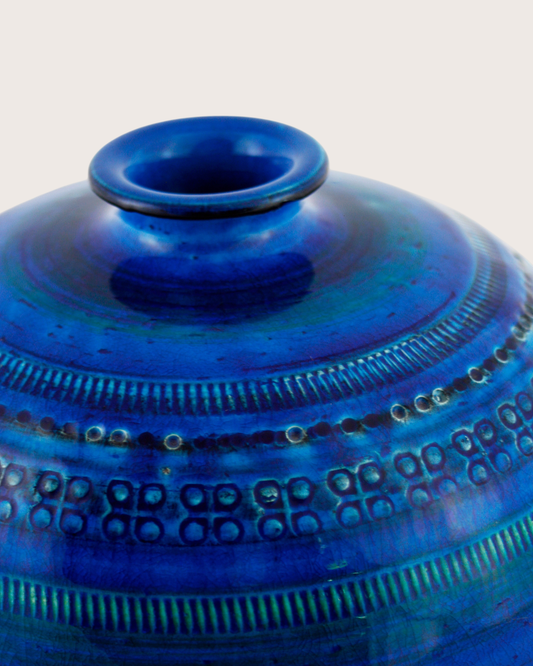 Vaso sferico Rimini Blu – Aldo Londi per Flavia Montelupo / Bitossi