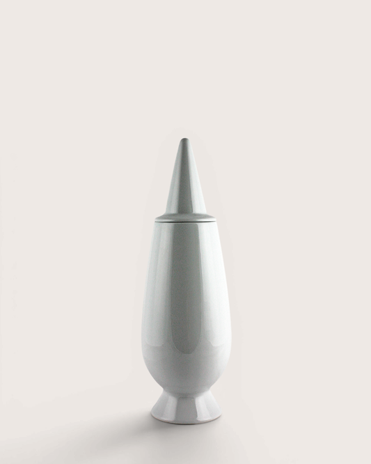 Vaso con coperchio 100% Make-Up – Alessandro Mendini per Alessi