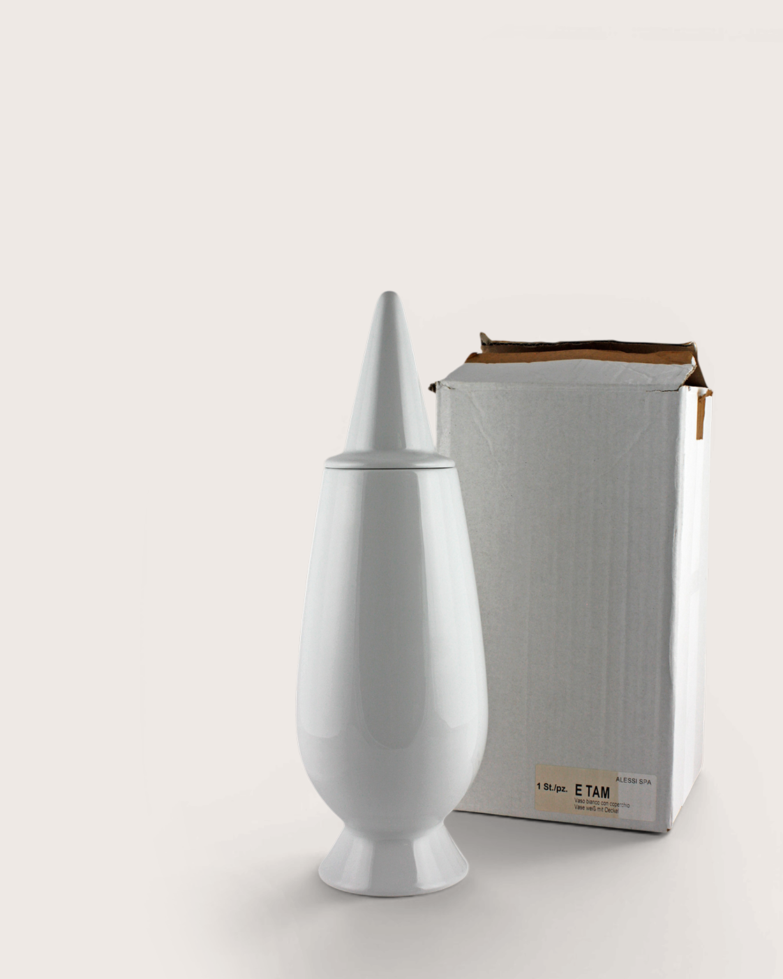Vaso con coperchio 100% Make-Up – Alessandro Mendini per Alessi