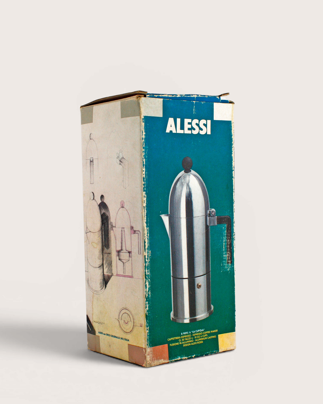 Caffettiera La Cupola A9095/6 B, 6 tazze – Aldo Rossi per Alessi