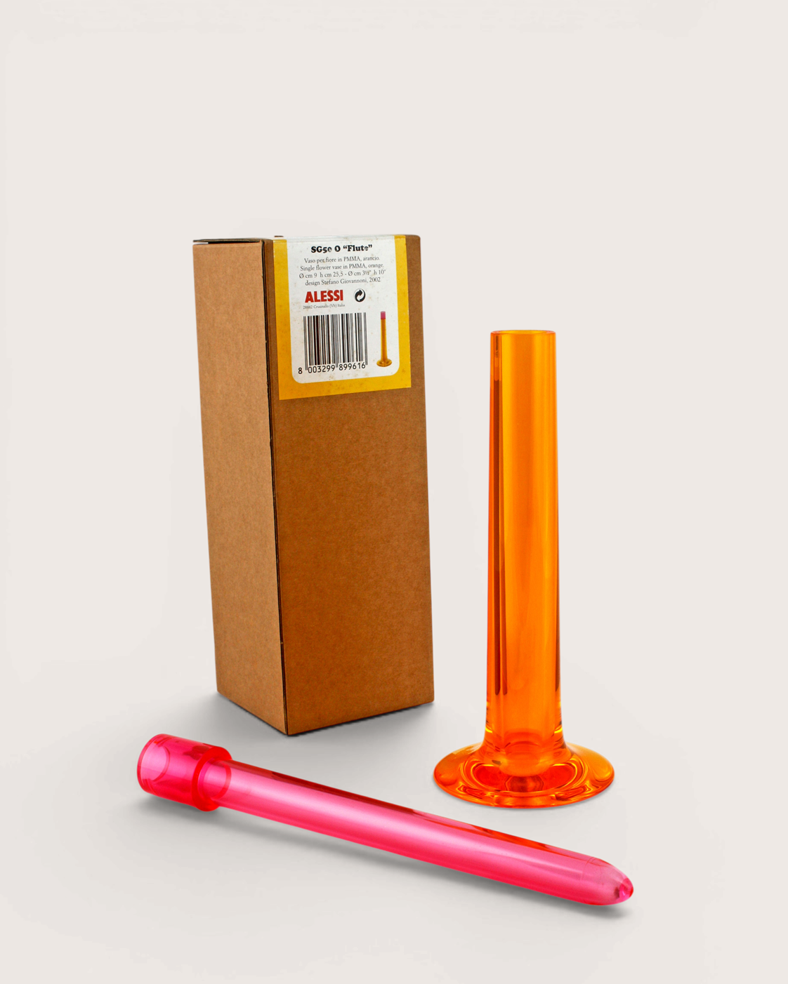 Vaso monofiore Flute SG50 O – Stefano Giovannoni per Alessi