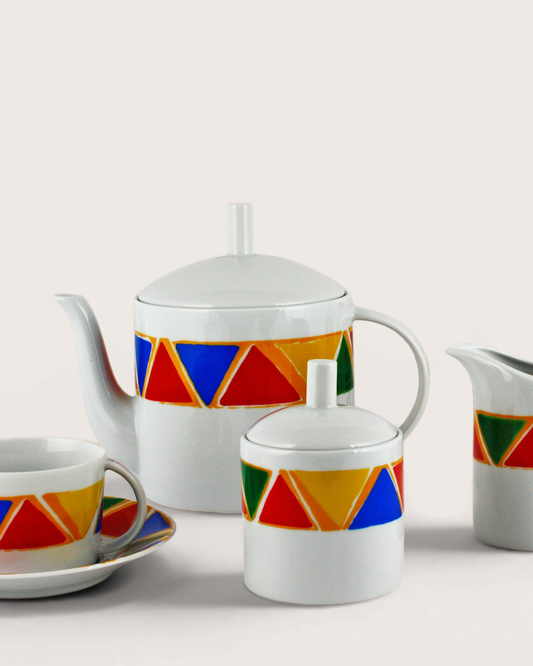 Servizio da caffè Tendentse, 9 pezzi – Alessandro Mendini per Alessi