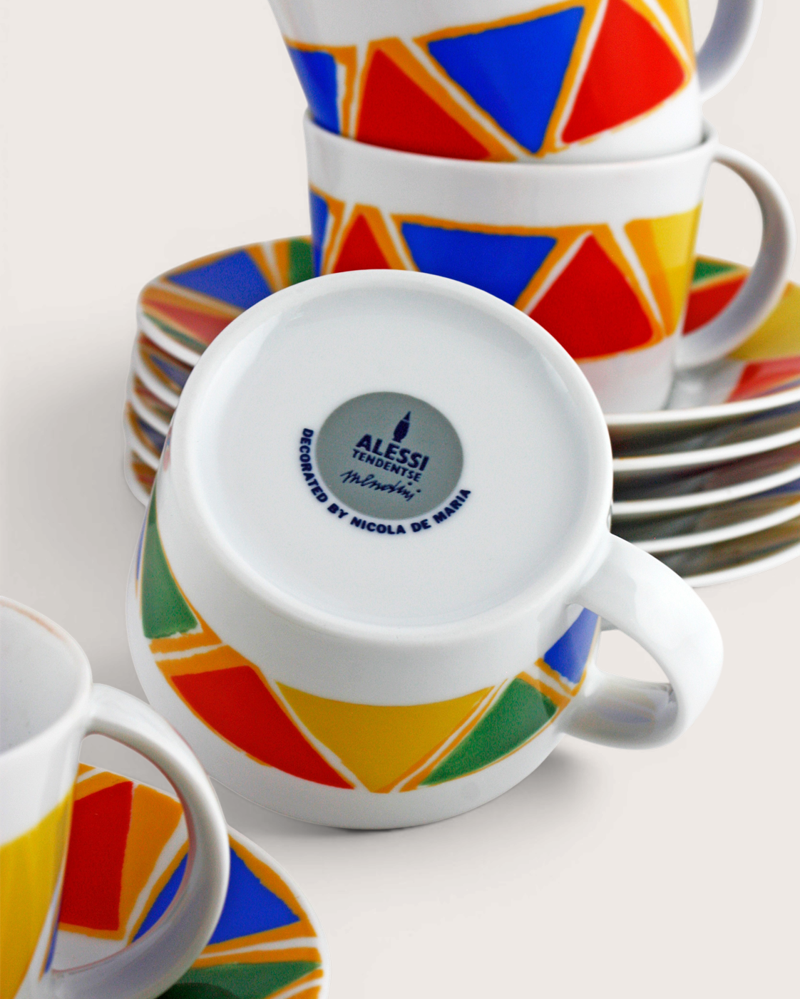 Servizio da caffè Tendentse, 9 pezzi – Alessandro Mendini per Alessi