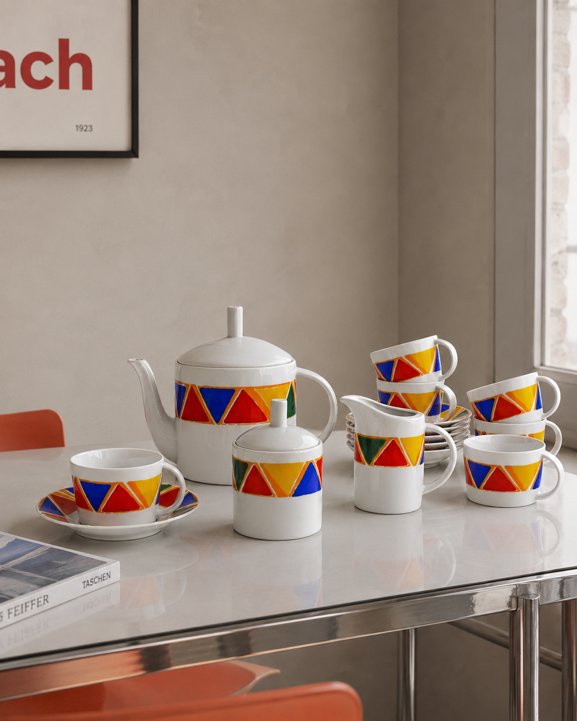 Servizio da caffè Tendentse, 9 pezzi – Alessandro Mendini per Alessi